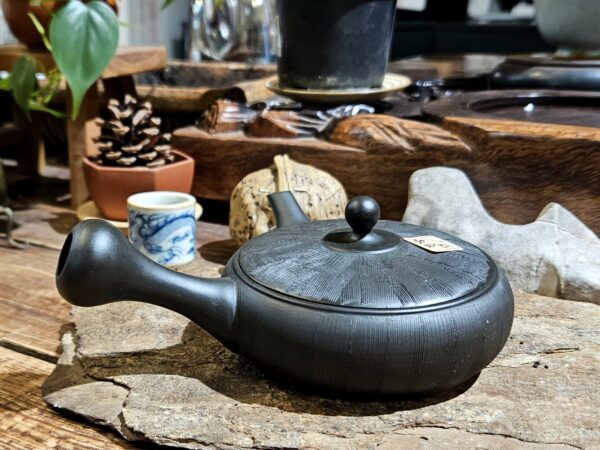 Tokoname lapos kő kyusu kanna | Shiryu műhely - 200ml - Image 4