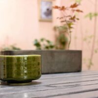 Az erdei moha szépsége - Minoyaki chawan, Han Tsutsu-Gata forma