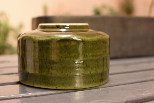 Az erdei moha szépsége - Minoyaki chawan, Han Tsutsu-Gata forma - Image 4