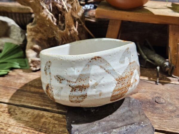 Minoyaki shino mázas chawan, Mino kerámia, Japán - Image 4
