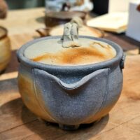 Bizen houhin 200ml - japán fatüzes kerámia, Uchida Kazuhiko