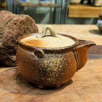 Bizen houhin 240ml - japán fatüzes kerámia, Uchida Kazuhiko