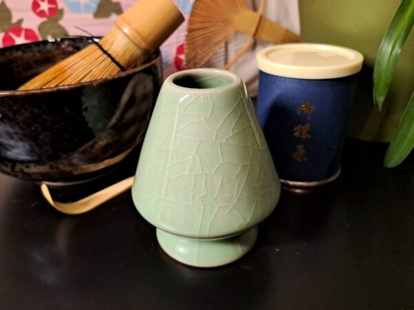 Repedezett celadon mázas Chasen-tartó - Image 3