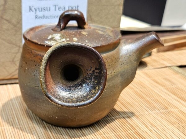 Bal kézre készített Bizen kyusu - 340ml - japán fatüzes kerámia, Uchida Kazuhiko