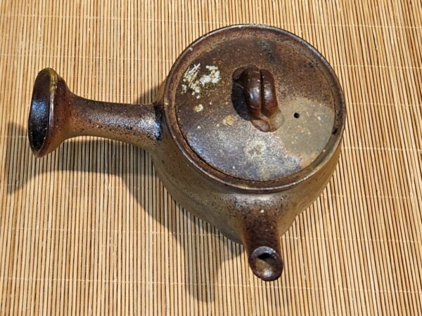 Bal kézre készített Bizen kyusu - 340ml - japán fatüzes kerámia, Uchida Kazuhiko - Image 7