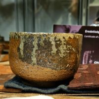 Fatüzes, mázas kerámia chawan - Antal Kitti kerámia, matcha tea készítéséhez