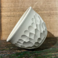 Tokoname - Kenji Toen - Yunomi - vésett sárga agyag csésze - 90ml