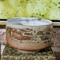 Fatüzes, mázas kerámia chawan - Antal Kitti kerámia, matcha tea készítéséhez