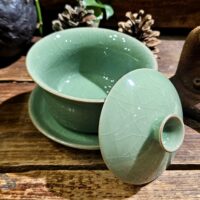 Türkiz Zöld Celadon gaiwan | Klasszikus kehely forma, 125 ml
