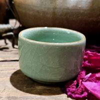 Türkizzöld Celadon csésze | kis hordó forma 50 ml